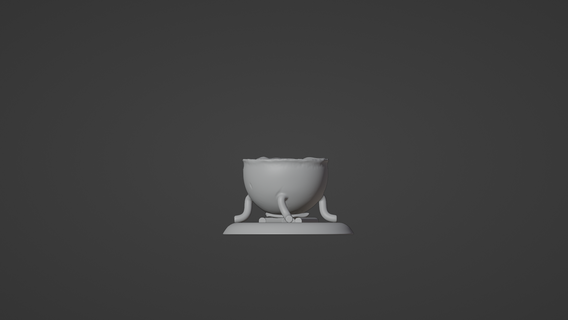 halloween cauldron pot bucket home decoration decor office 3d print model - Mito3D