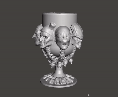 halloween chalice figure cup calyx 3d print model - Mito3D