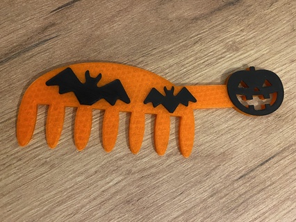 halloween comb halloween comb bats pumpkin halloweenxcults  3d print model - Mito3D