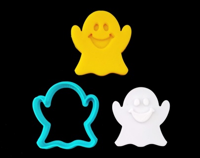 halloween cookie cutter mini ghost cutters stamp 3d print model - Mito3D