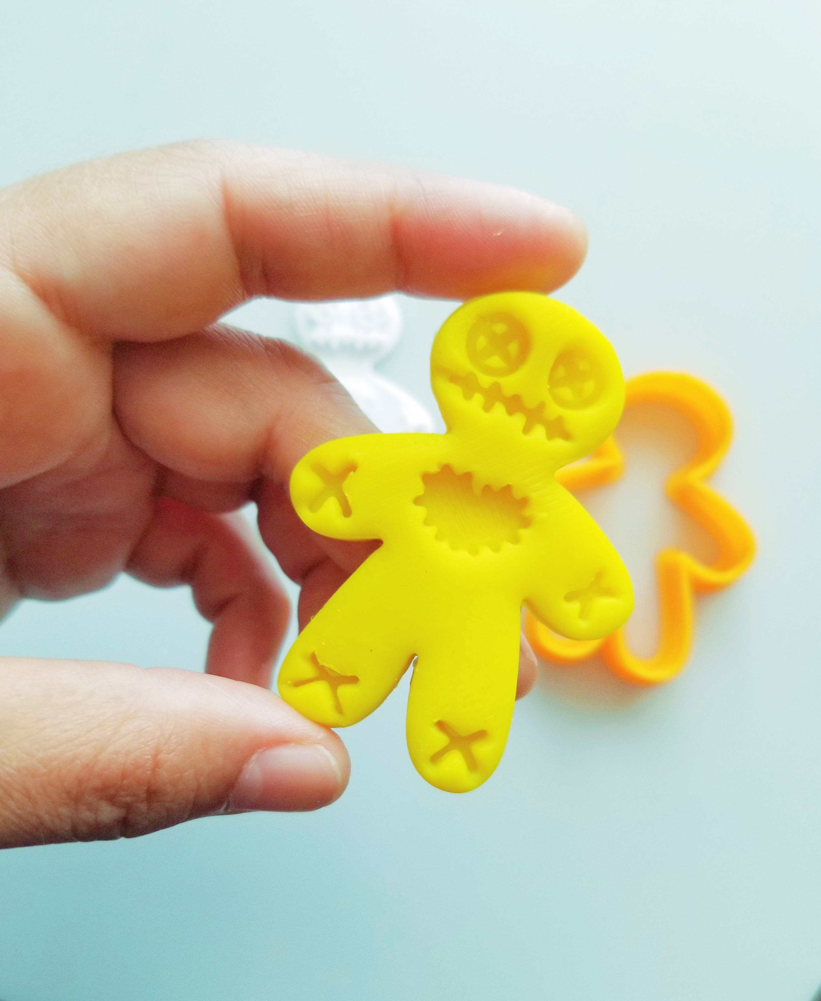 Bruxas biscoito cortador mini vodu boneca vudu cortadores carimbo 3D print model - Mito3D