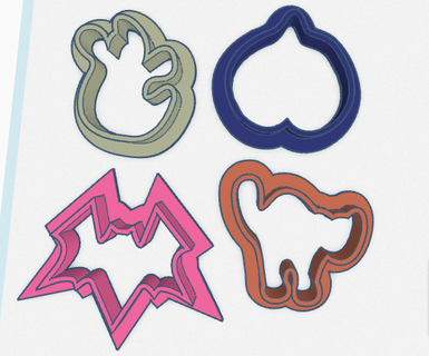 halloween cookie cutters halloween cookie cutters cookie cutters  3d print model - Mito3D