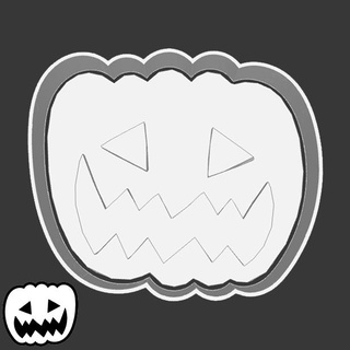 halloween cookie cutters - 105 pumpkin style 13 happy 3d print model - Mito3D