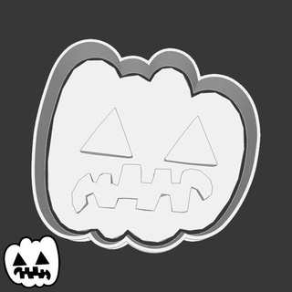 halloween cookie cutters - 107 pumpkin style 15 happy 3d print model - Mito3D