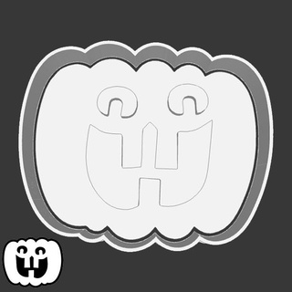 halloween cookie cutters - 108 pumpkin style 16 happy 3d print model - Mito3D