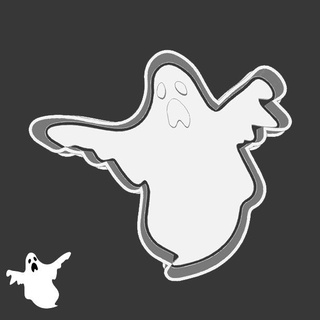 halloween cookie cutters - 129 ghost style 21 Home happy 3d print model - Mito3D