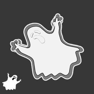 halloween cookie cutters - 130 ghost style 22 Home happy 3d print model - Mito3D