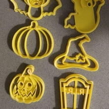 halloween cookie cutters set tool ghost rip cutter 3d print model - Mito3D