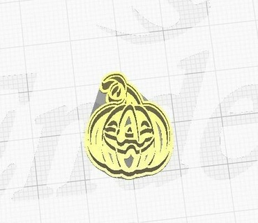 halloween cutter pumpkin clay earrings 3d print model - Mito3D
