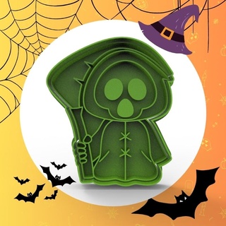 halloween death cookie cutter cutting cookies cookies cookie cutter cutter halloween grim reaper  3d print model - Mito3D
