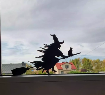 halloween decoration - witch broomstick 3d print model - Mito3D