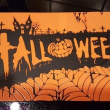 halloween decoration sign 3d print model - Mito3D