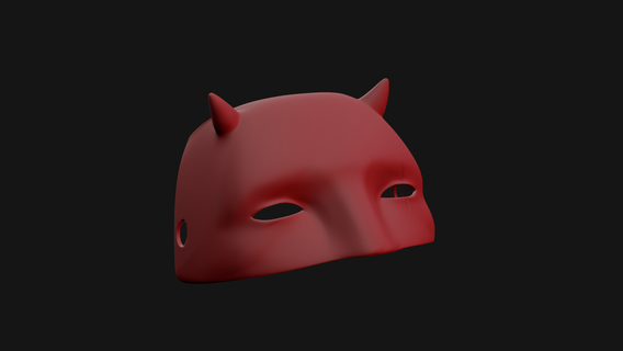 halloween devil mask dardevil cosplay 3d print model - Mito3D