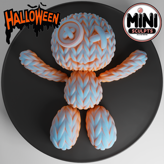 halloween doll articulated toy flexi kids support print place flexible 3d print model - Mito3D