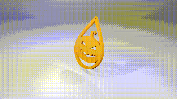 halloween earring pumpkin keychain 3d print model - Mito3D
