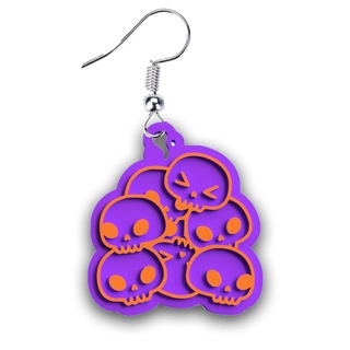halloween earring mod 1 pendant arito hoops hoop happy 3d print model - Mito3D