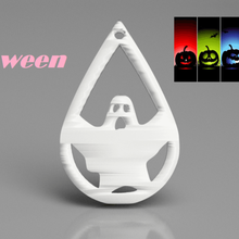 halloween earrings 'ghost' jewelry ghost spooky idealab pendants pendant earring 3d print model - Mito3D