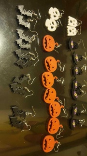 halloween earrings pack 5 halloween halloween earring  3d print model - Mito3D