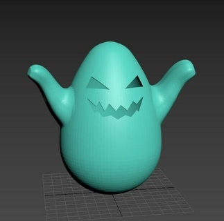 halloween egg 1 decoration spooky ghost 3d print model - Mito3D