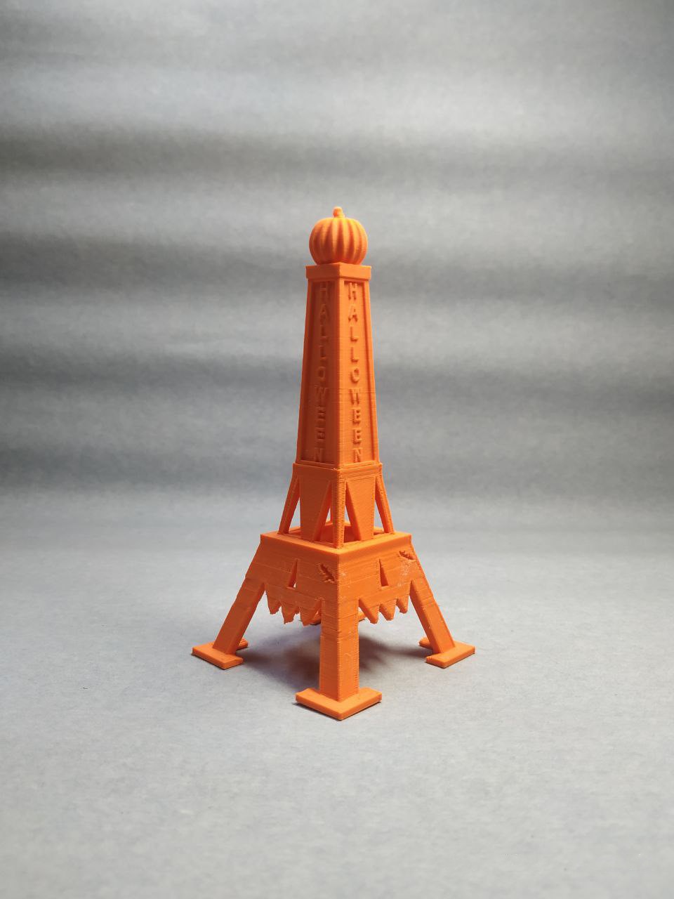 halloween eiffel tower Architecture france pumpkin monuments buildings castles 3D print model - Mito3D