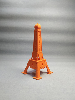 Halloween Eiffel tour architecture France citrouille monuments bâtiments châteaux 3d print model - Mito3D