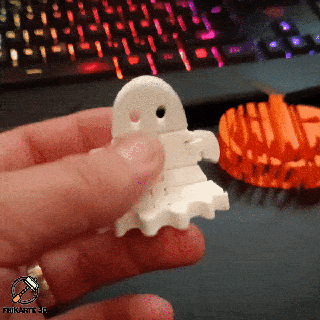 Halloween flexi huer Jeu fantôme articulé 3d print model - Mito3D