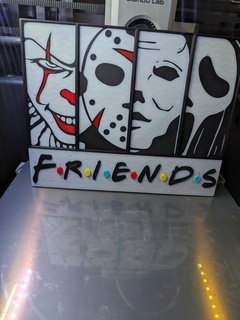 Bruxas amigos placa grito Horror centavos Jason Michael Myers 3d print model - Mito3D