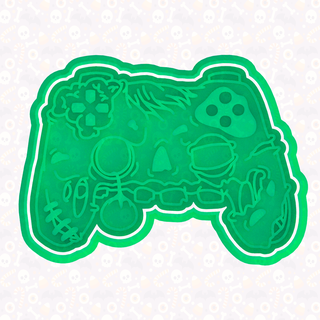 halloween gamepads joysticks gamers cookie cutter 6 mold cartoon holiday cute zombie death 3d print model - Mito3D