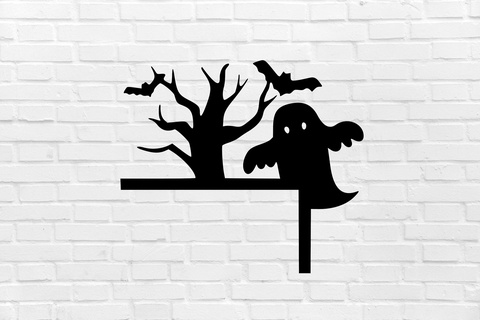 halloween ghost door wall decoration witch scary cemetery decor mural art sculpture ornamentation home interior design furniture cool elegant 3d print model - Mito3D