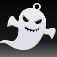 halloween fantasma pendientes joyería 3d print model - Mito3D