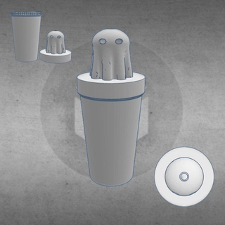 Víspera Santos fantasma vaso tornillo gorra hilo tapa personalizado recuerdo regalo calabaza ataúd 3d print model - Mito3D
