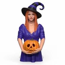 halloween girl art woman bust 3dprint character portrait sculpture 3d print model - Mito3D