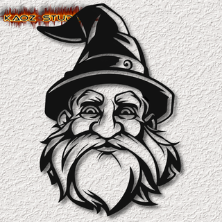 halloween gnome wall art realistic witch decor 2d warlock costume character garden figure low poly forest country free figurine home decoration 3d print model - Mito3D