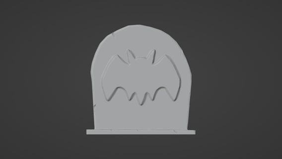 Halloween tombe tomba cranio pipistrello decorazione lapide 3d print model - Mito3D