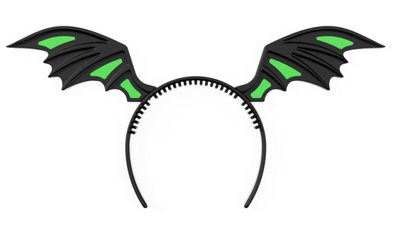 halloween headband balaca horns cosplay costume tiara october ears bat wings 3d print model - Mito3D