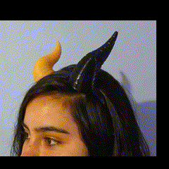 Bruxas arco cabelo pequeno chifres cosplay traje tiara Outubro orelhas 3d print model - Mito3D