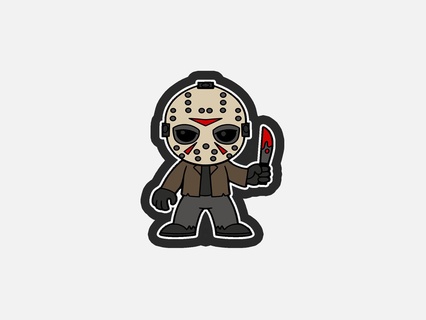 halloween horror chibi 01 jason voorhees cookie cutter friday 13th spooky 3d print model - Mito3D