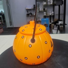 halloween jack-o'-lantern generated revopoint pop art lantern pumpkin 3d print model - Mito3D