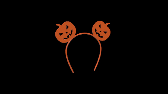 halloween jack-o'-lantern headband - pumpkin jack-o -lantern sweets candy treats child children 3d print model - Mito3D