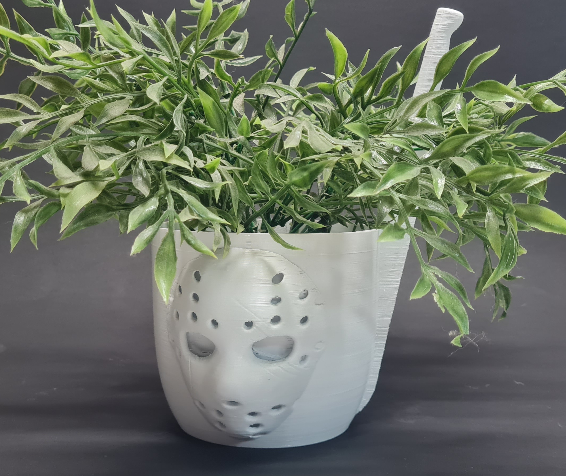 halloween jason voorhees plant pot toy home decor ghost machete 3D print model - Mito3D