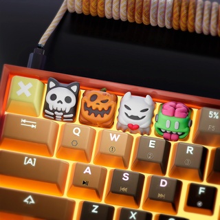 Halloween keycaps meccanico tastiera arte gatto zombie fantasma zucca cranio teschio keycap stl 3d elettricità 3d print model - Mito3D