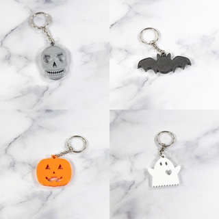 halloween keychain bundle bat animal skull ghost heart jack lantern pumpkin key chain simple accessory kids cute goth silhouette spooky 3d print model - Mito3D