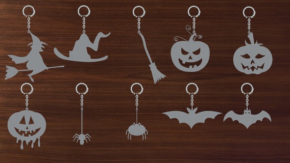 halloween keychain pack full 3d print model - Mito3D