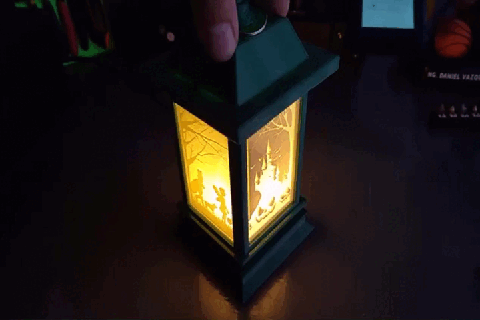 halloween lantern litofania lamp lithophany lithophane 3d print model - Mito3D