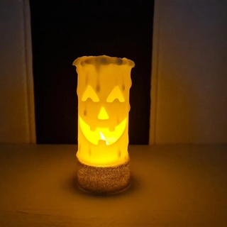 halloween led candle holder traditional face decoration spooky pumpkin lantern incense burner ghost 3d print model - Mito3D
