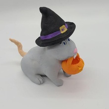 halloween mouse art hat animal basket decoration pumpkin scary spooky toy witch rat holiday mice 3d print model - Mito3D