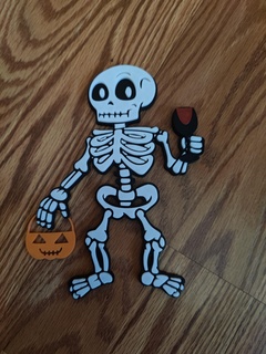 halloween multicolor skeleton basket wine glass trick treat jack lantern pumpkin red 3d print model - Mito3D