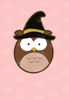 halloween owl cookie cutter 3d print model - Mito3D
