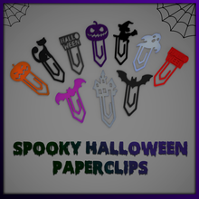 halloween paperclips clip spooky paper squid horror pumkin bat witch gosht haunt haunted cat black free easy print art 3d print model - Mito3D