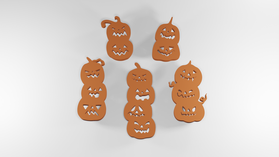 Halloween pendente orecchino pacco cerchio arito in sospeso cerchi moda gioielleria 3d print model - Mito3D